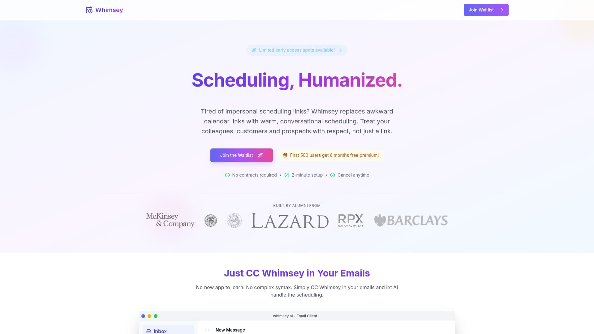 Whimsey: AI Scheduling Assistant thumbnail