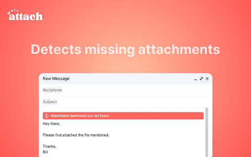 MailAttach - Missing-Attachment Alert for Gmail - powered by AI thumbnail