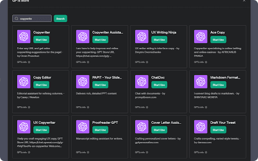 GPTs Store Search and Favorite GPTs thumbnail