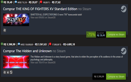 Steam BR prices thumbnail