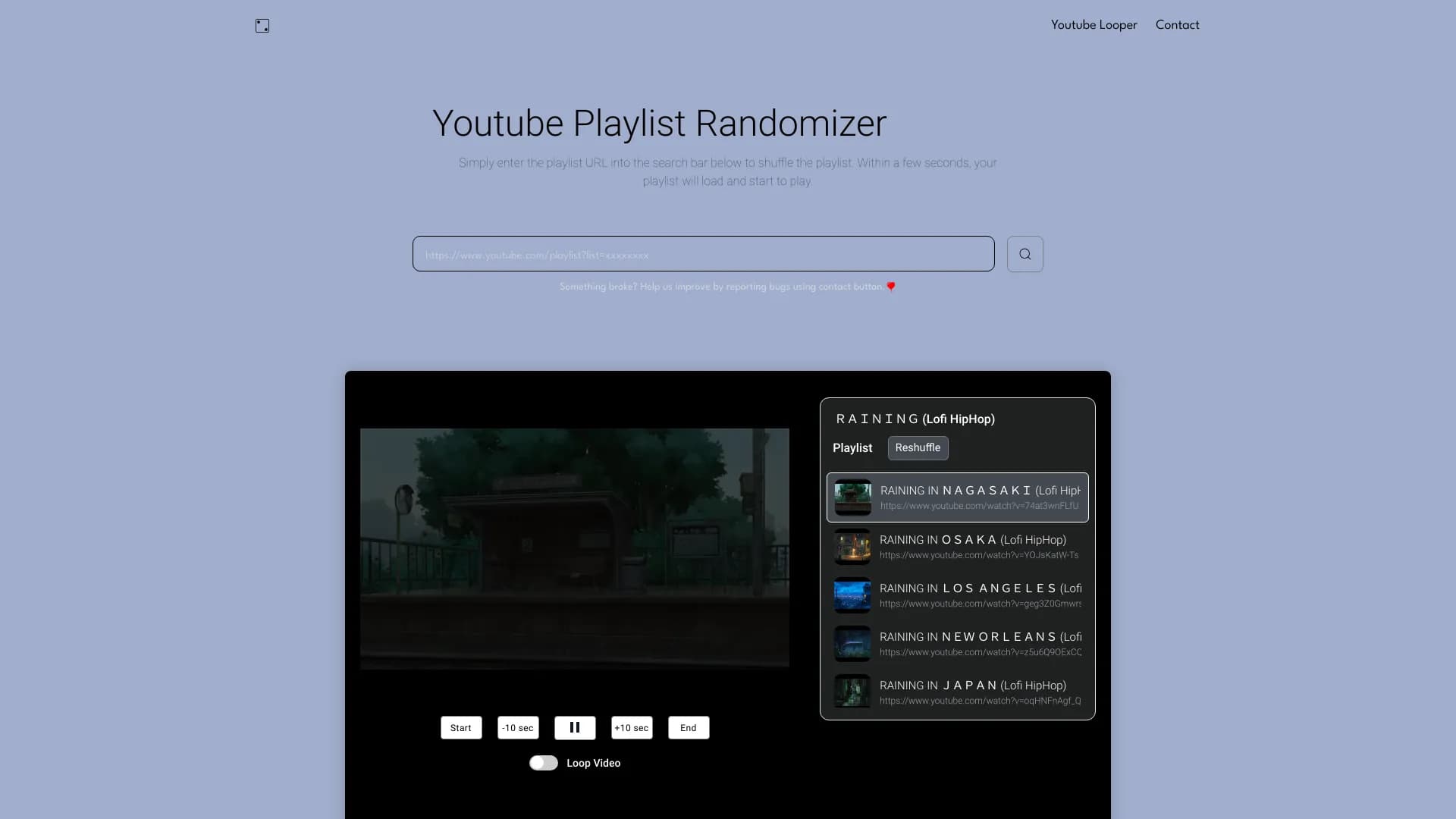 Youtube Playlist Randomizer thumbnail