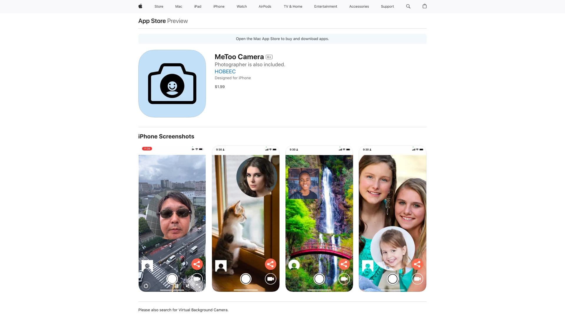 MeToo Camera iPhone App thumbnail