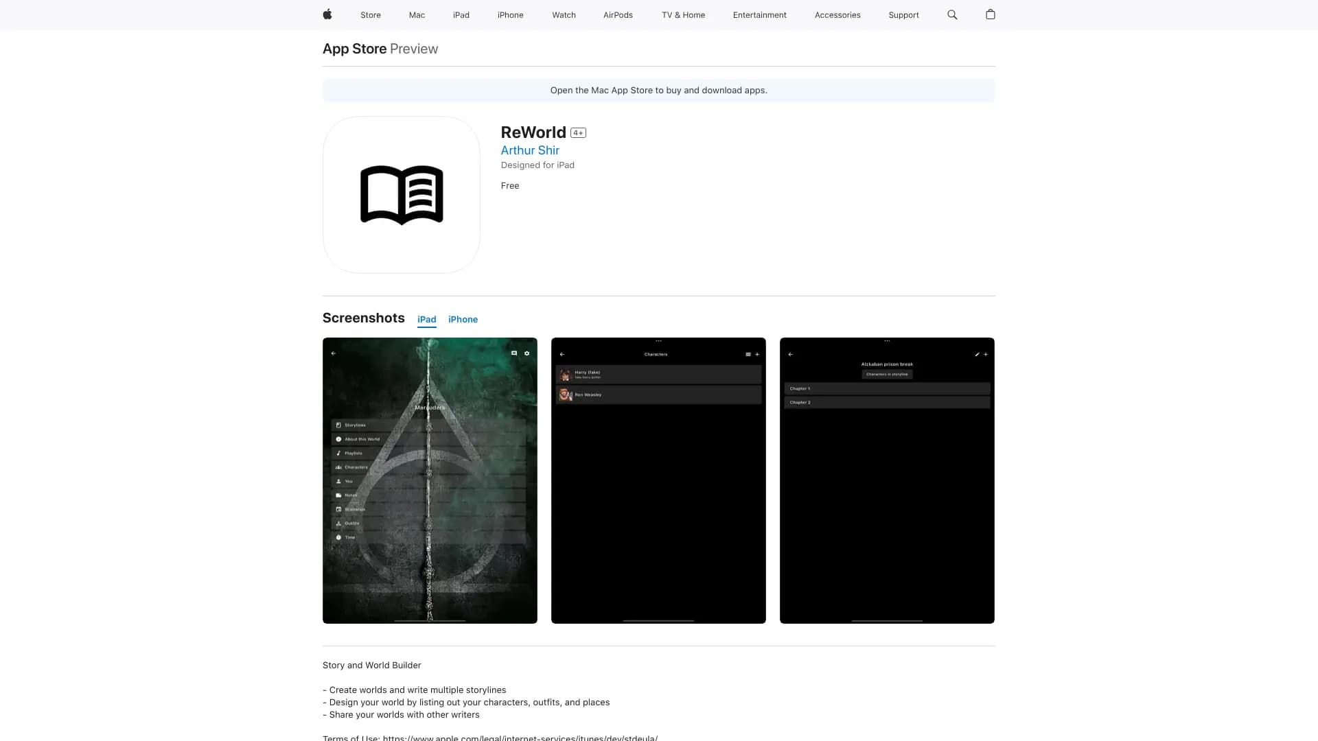 ReWorld - app for writers screenshot